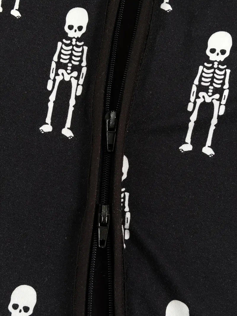 Little Skellies bamboo zip