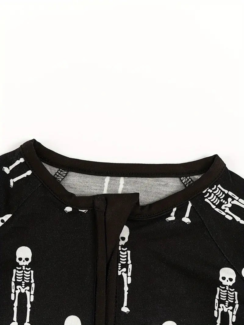 Little Skellies bamboo zip