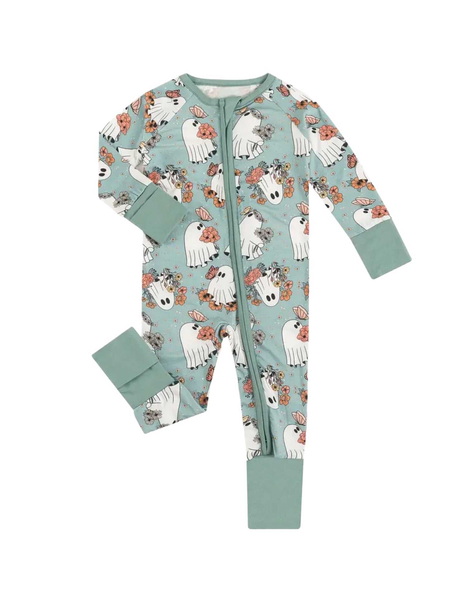 Spooky blooms bamboo zip