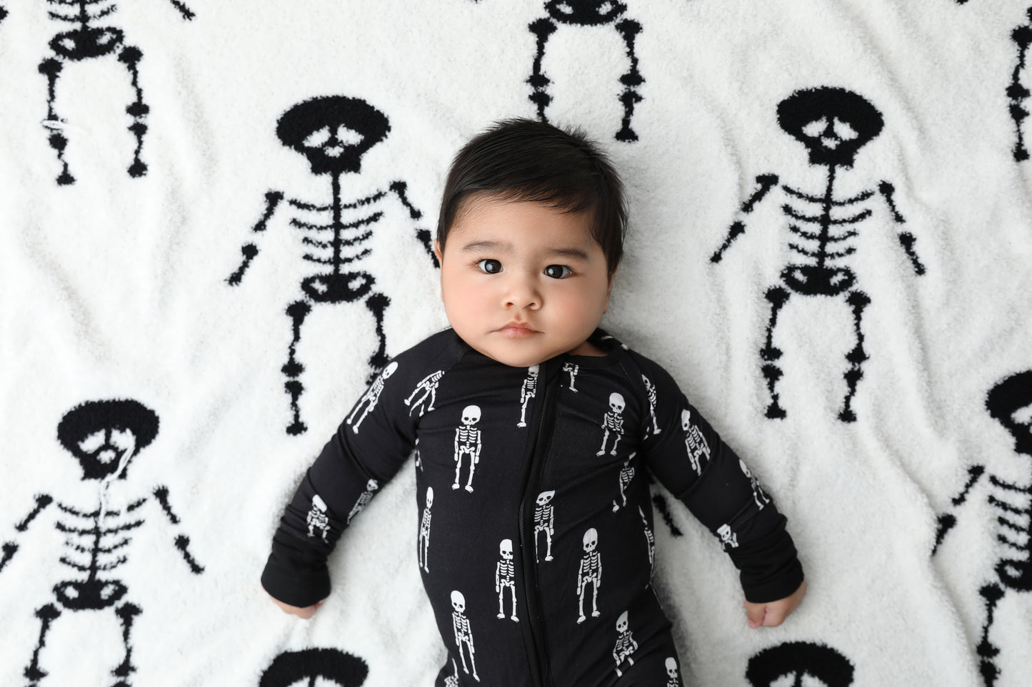 Little Skellies bamboo zip