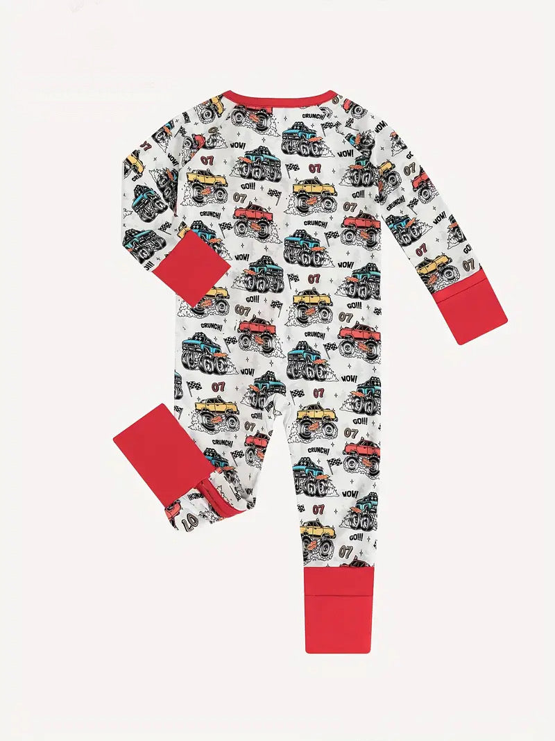 Monsters Truck Bamboo zip