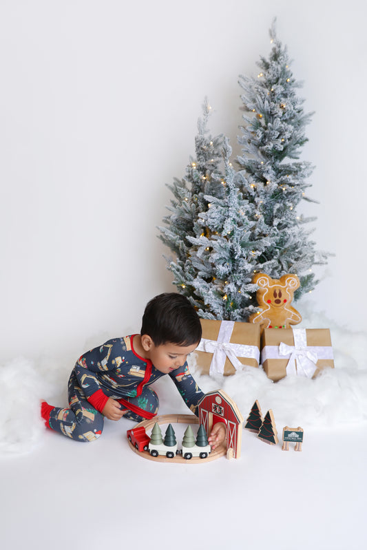 Christmas Trucks bamboo zippy