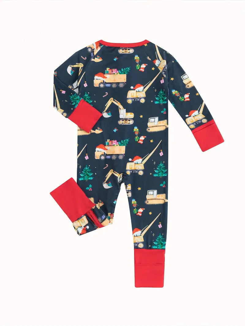 Christmas Trucks bamboo zippy