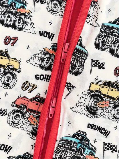 Monsters Truck Bamboo zip