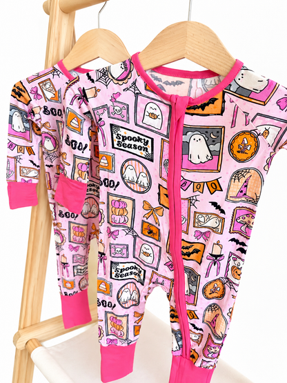 Spooky Pink Bamboo Zippy