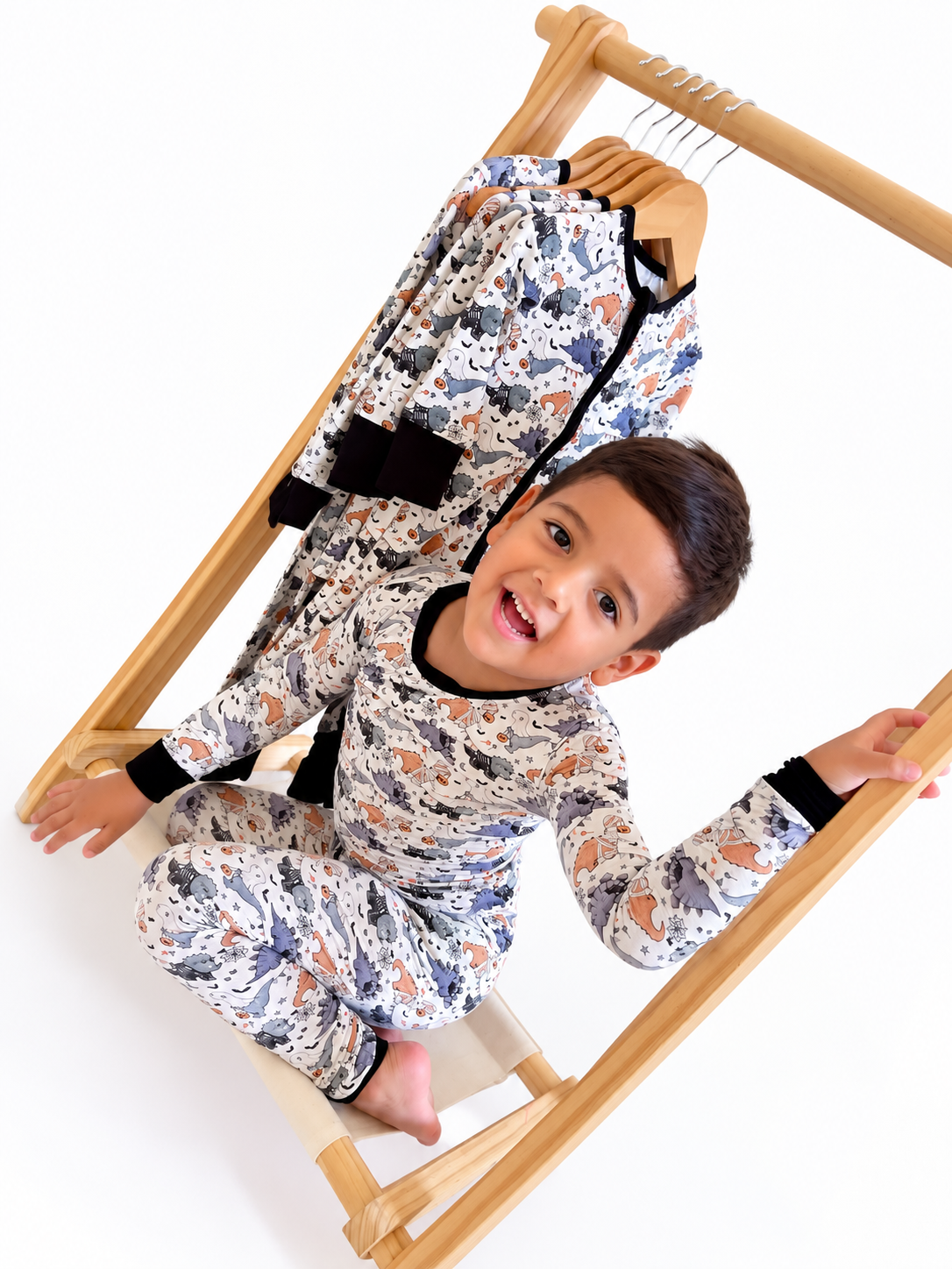 Spooky Dino Bamboo 2-piece set