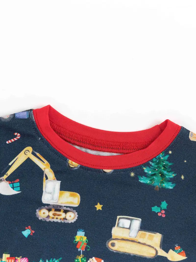 Christmas Trucks two-pieces bamboo pajamas