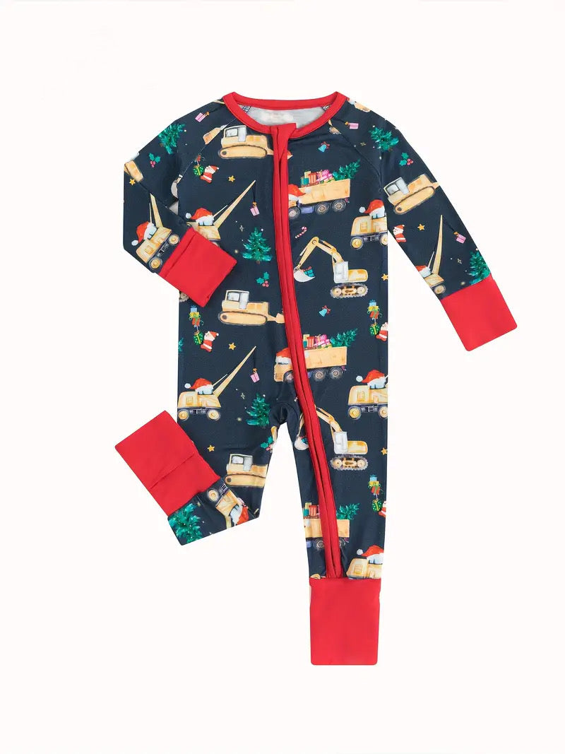Christmas Trucks bamboo zippy