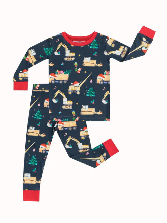 Christmas Trucks two-pieces bamboo pajamas