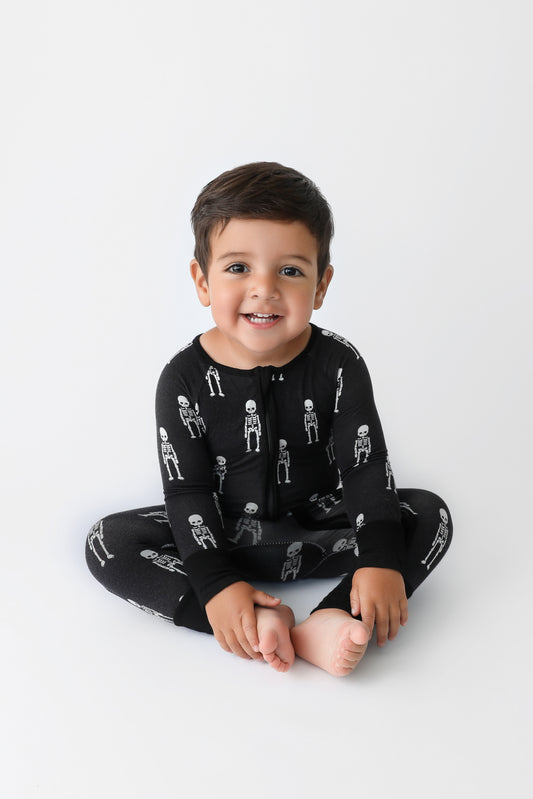Little Skellies bamboo zip