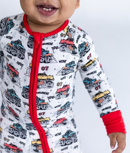 Monsters Truck Bamboo zip