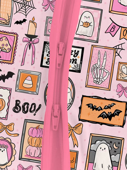 Spooky Pink Bamboo Zippy