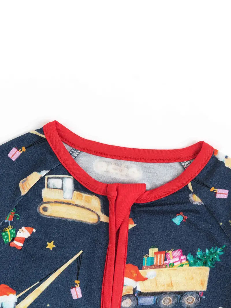 Christmas Trucks bamboo zippy